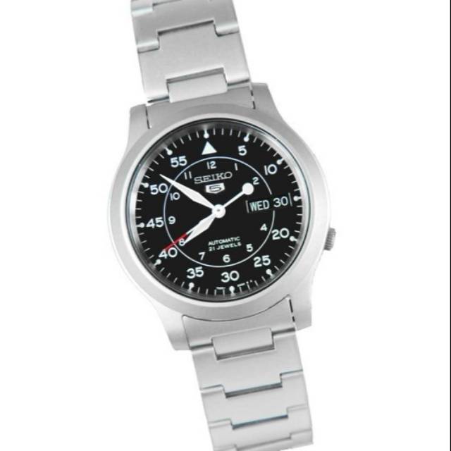 Jam Tangan Pria Seiko 5 SNK809K1 Original Automatic Silver Black