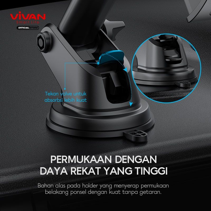 Vivan CHS10 Car Holder 360° Pengunci Otomatis