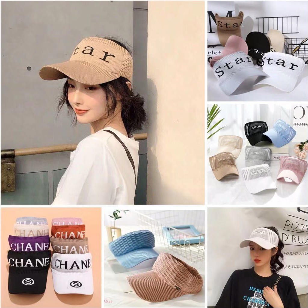 VANILLESHOP - Topi Baseball Pelindung Matahari dengan Bahan Rajut dan Bergaya Korea untuk Musim Panas Fashion