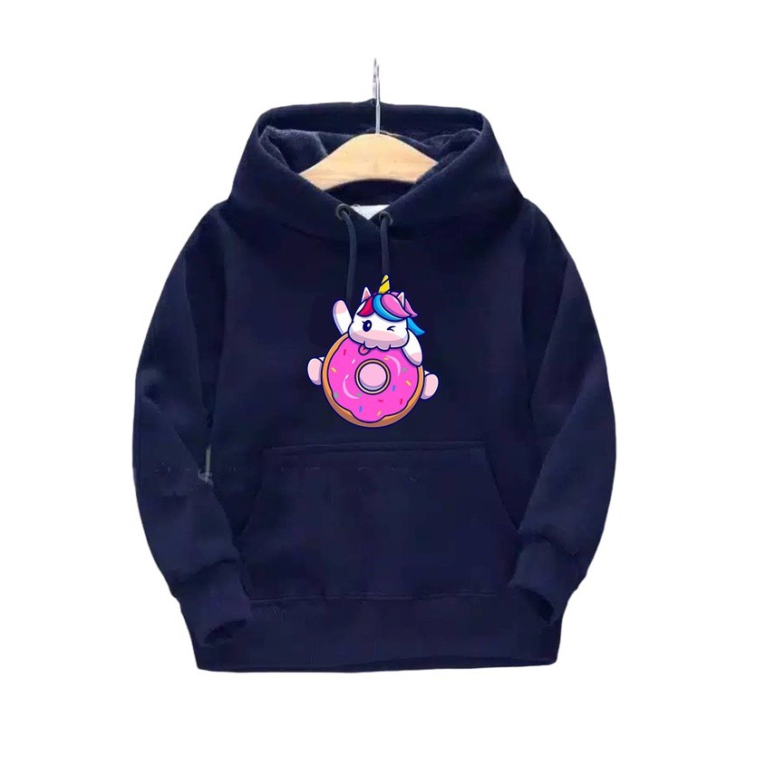 Hoodie Anak Uni Donut Sweater Bahan Fleece Unisex