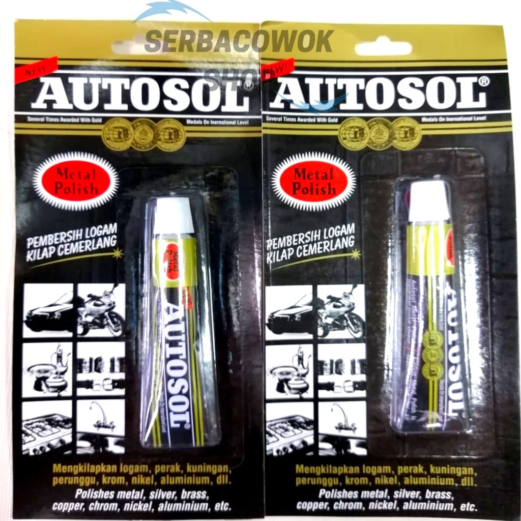 Autosol Metal Polish Pembersih Pengkilap Logam Kuningan Nikel Krom Perak Perunggu Aluminium Termurah