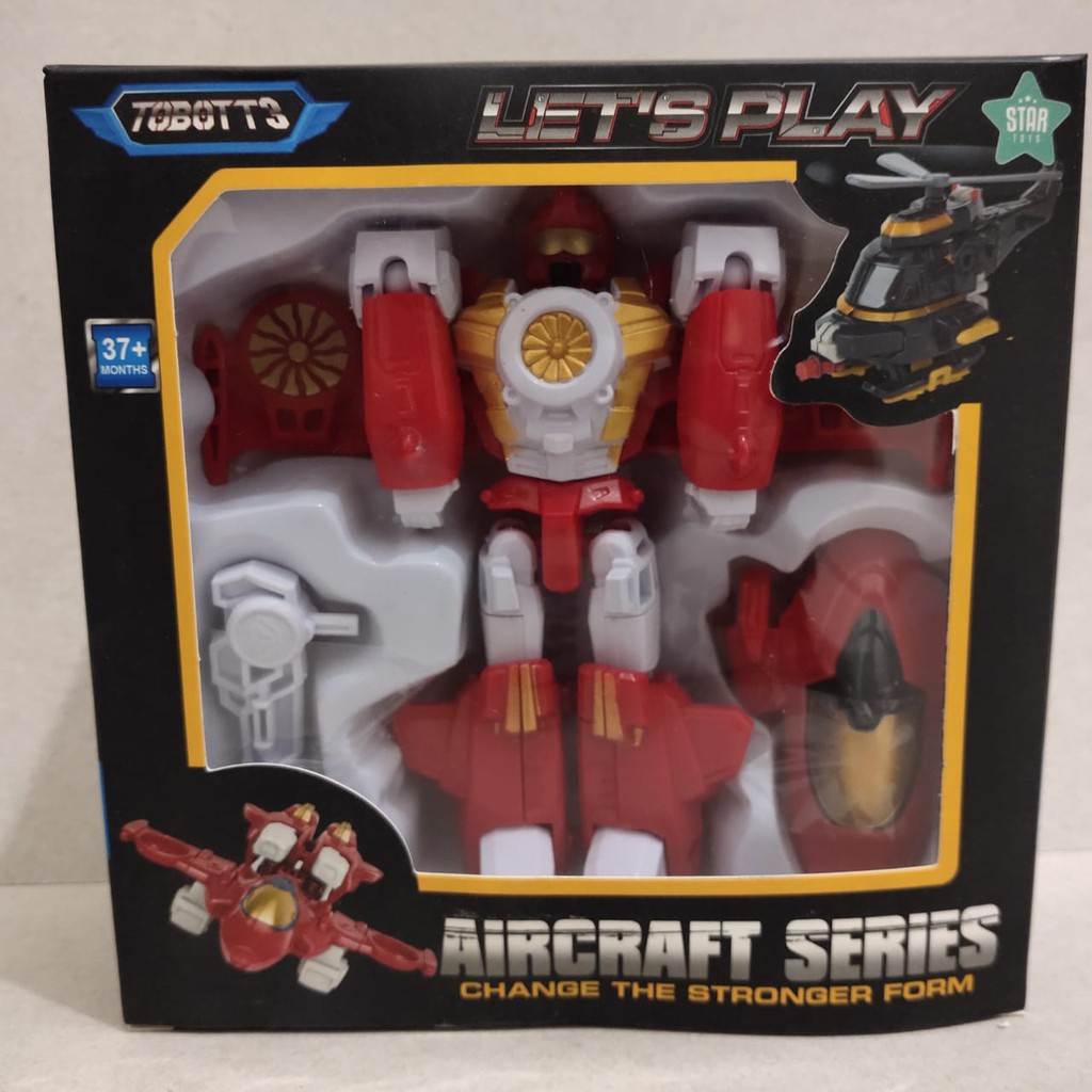 ST24-RB48 Mainan Robot Tobbott Warplane Merah Dus ST24 - RB48