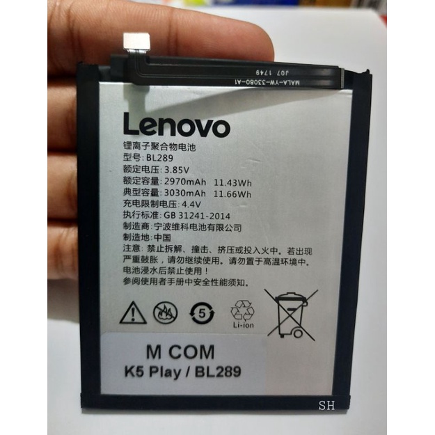 Baterai Lenovo Z6 lite BL-297 BL297 / Lenovo A5s BL-291 BL291 / Lenovo K5 Play BL289 BL-289 Original