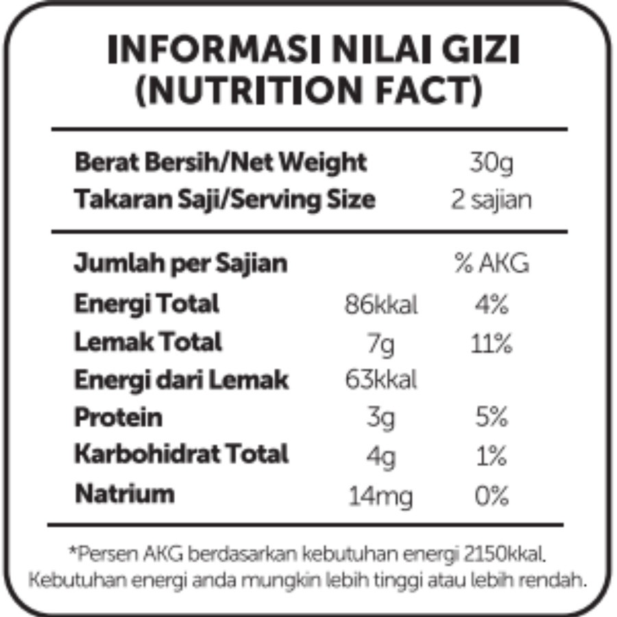 Almond Sea Salt - Almond Asin dengan Sea Salt 30gr