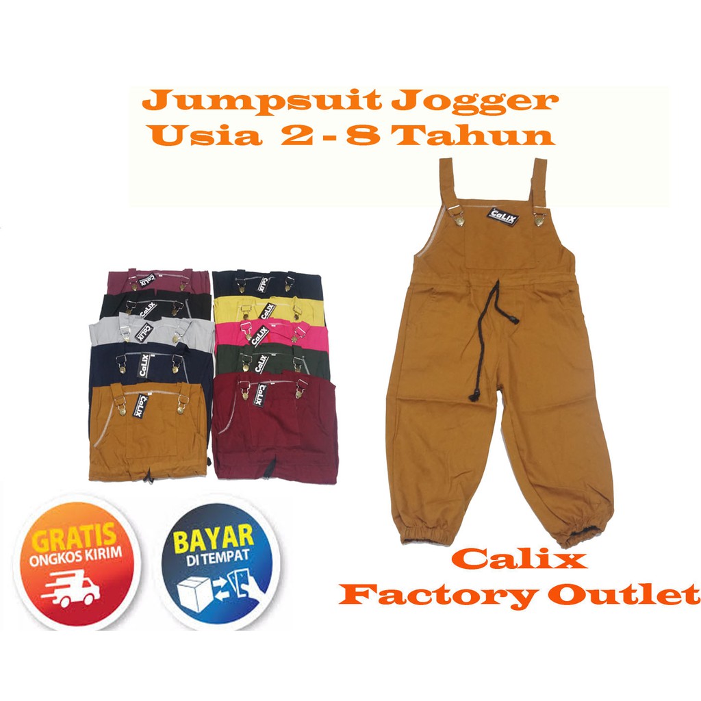 Jumpsuit Jogger Baju Kodok Anak Unisex