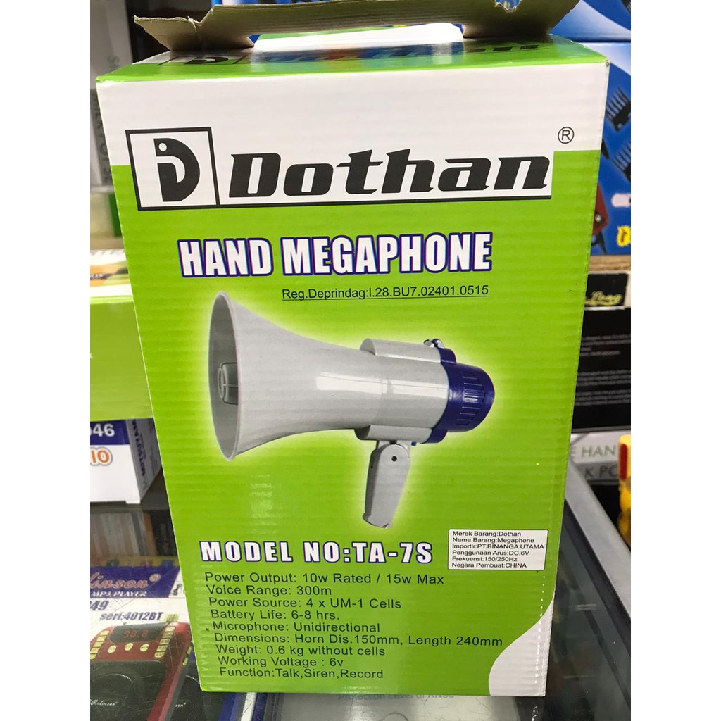 MEGAPHONE KECIL MULTIFUNGSI Dhothanta-7S / PEREKAM ALARM SIRINE MEGAPHONE / Alat Demo