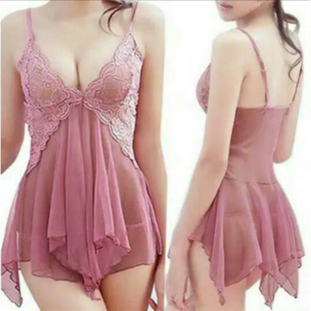 Lingerie Dress Seksi Transparan Baju Tidur Wanita Sexy ...