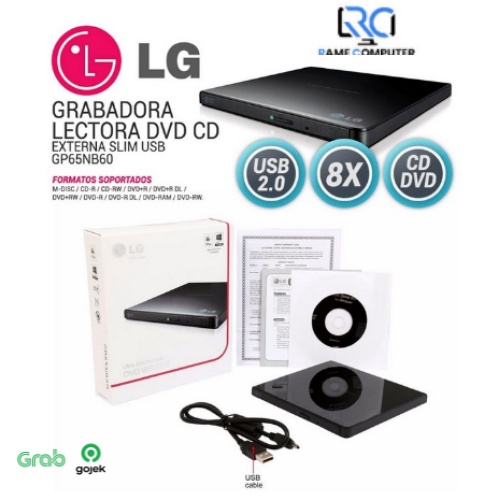 LG DVDRW External Ultra Slim Portable DVD Writer Resmi ori murah