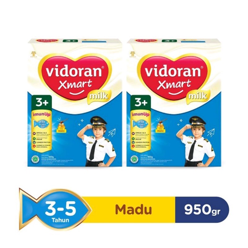 Vidoran Xmart 3+ Imun Up Susu Formula 950gr/925gr