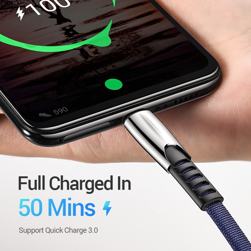 Aluminum alloy Braided USB Cable / Type C &amp; Micro USB Fast Charging Cable / Data Sync Charger Cable / Compatible with iphone ipad Android phone Huawei xiaomi samsung Vivo