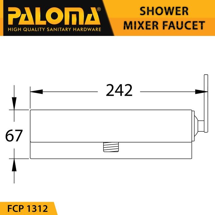 PALOMA FCP 1312 Keran Mixer Shower Mandi Panas Dingin Kran Air