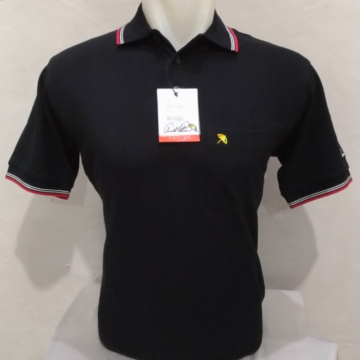 Dijual Kaos Kerah Polo Shirt Pria ARNOLD PALMER 100% ORIGINAL MURAH HITAM - Hitam, M Limited