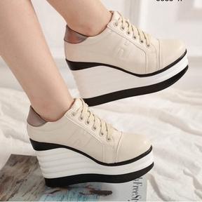 Harga TERMURAAH.. SEPATU SNEAKERS AJ17 WANITA WEDGES BOOTS BOOT SNEAKER HAK TINGGI HIGH HEEL WEDGES 