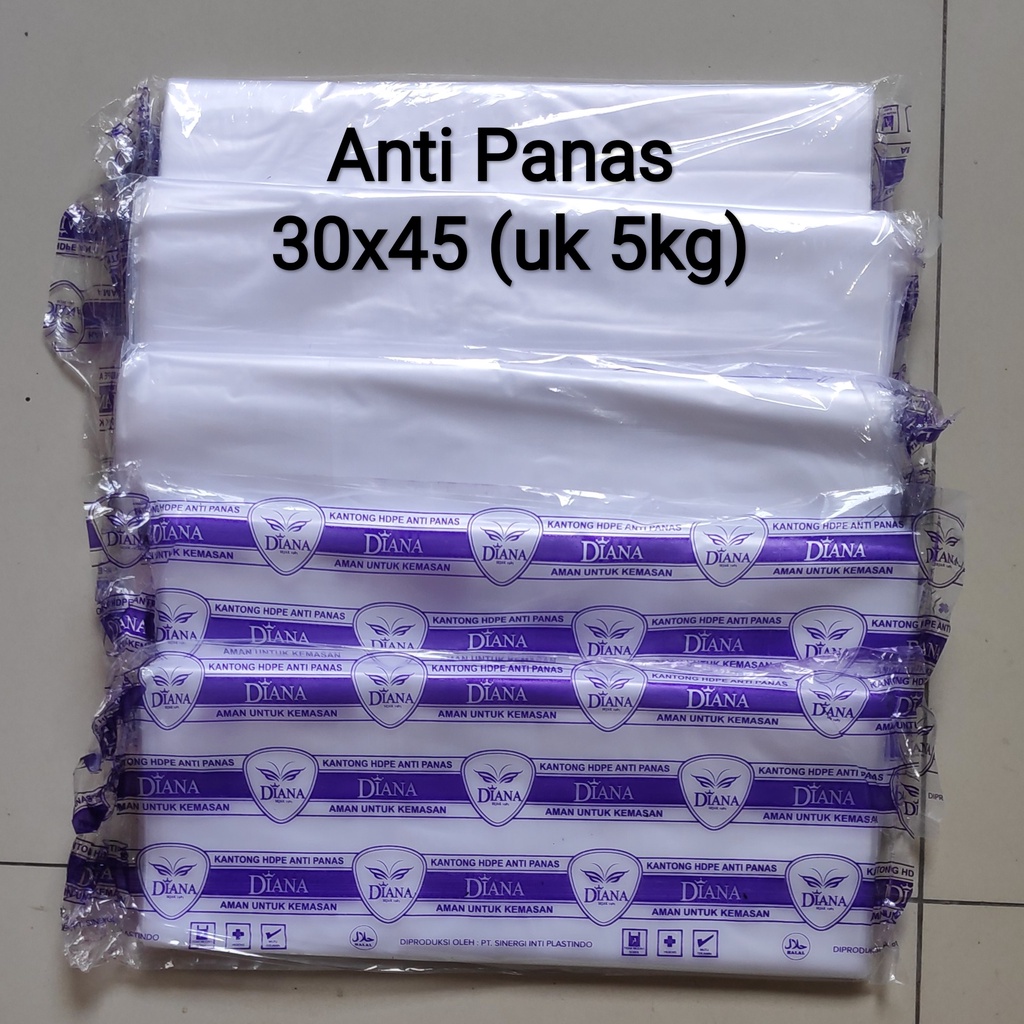 kantong plastik Tahan Panas isi 5 bks (Uk 1/4kg-1/2kg-1kg-2kg -5kg) Plastik Anti Panas