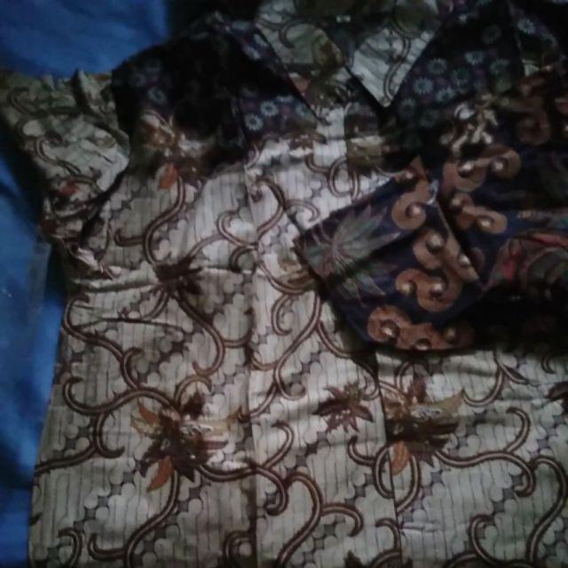 Bswart Batik Hrb026 M.l.xl.xxl Hem Pendek Padi Pekalongan Baru Batik Pria Murah