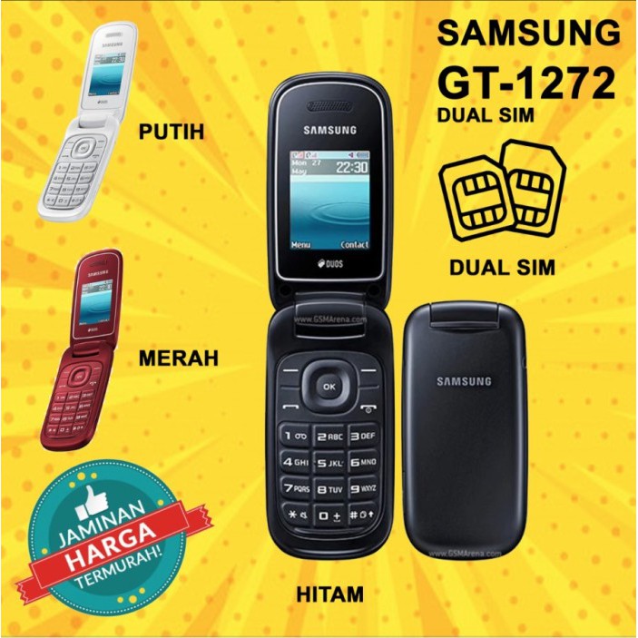 HP HAPE HANDPHONE JADUL SAMSUNG 1272 DUAL SIM BARU NEW TERMURAH MURAH