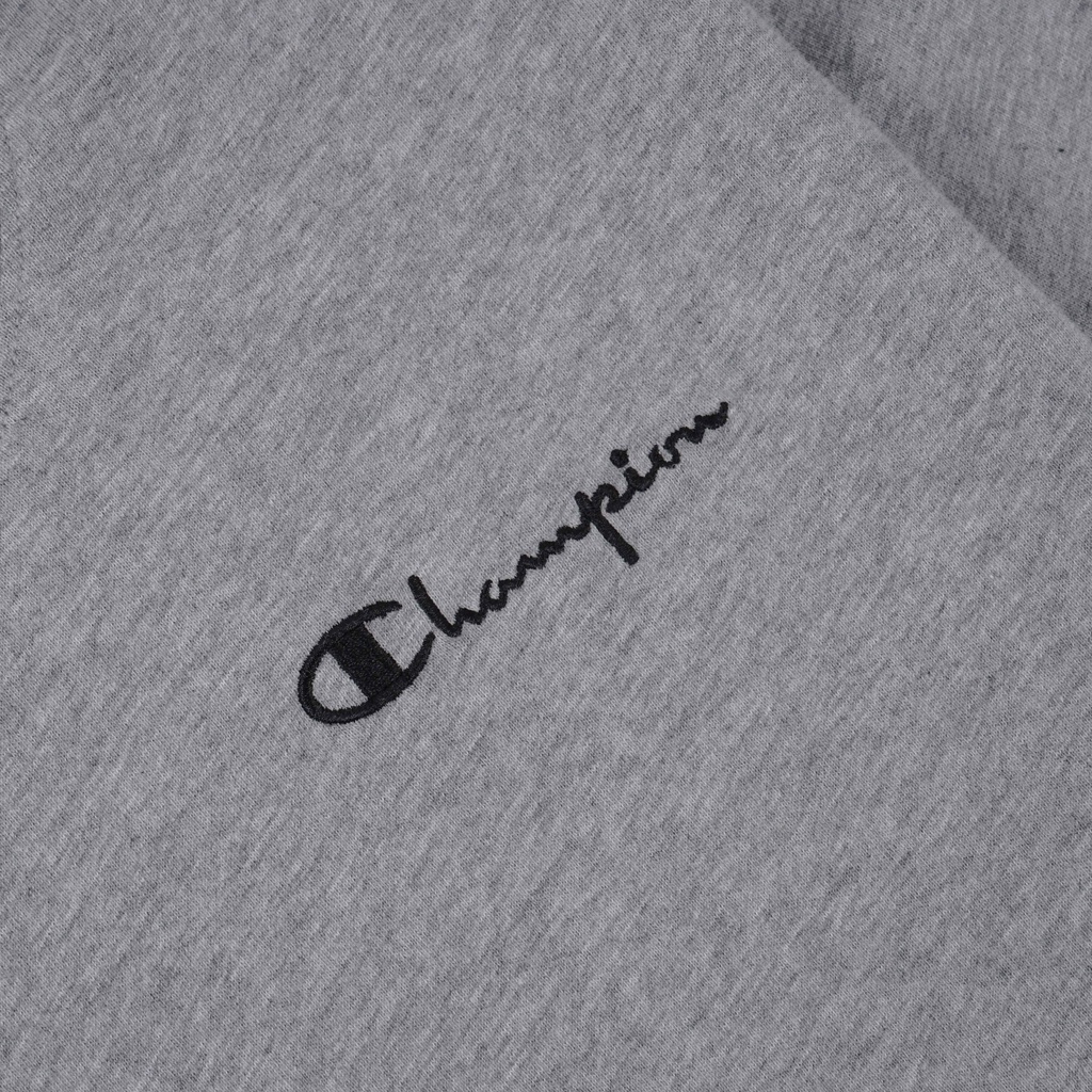 Kaos Lengan Panjang CHMPN Heavyweight Neck Logo Small Script Grey