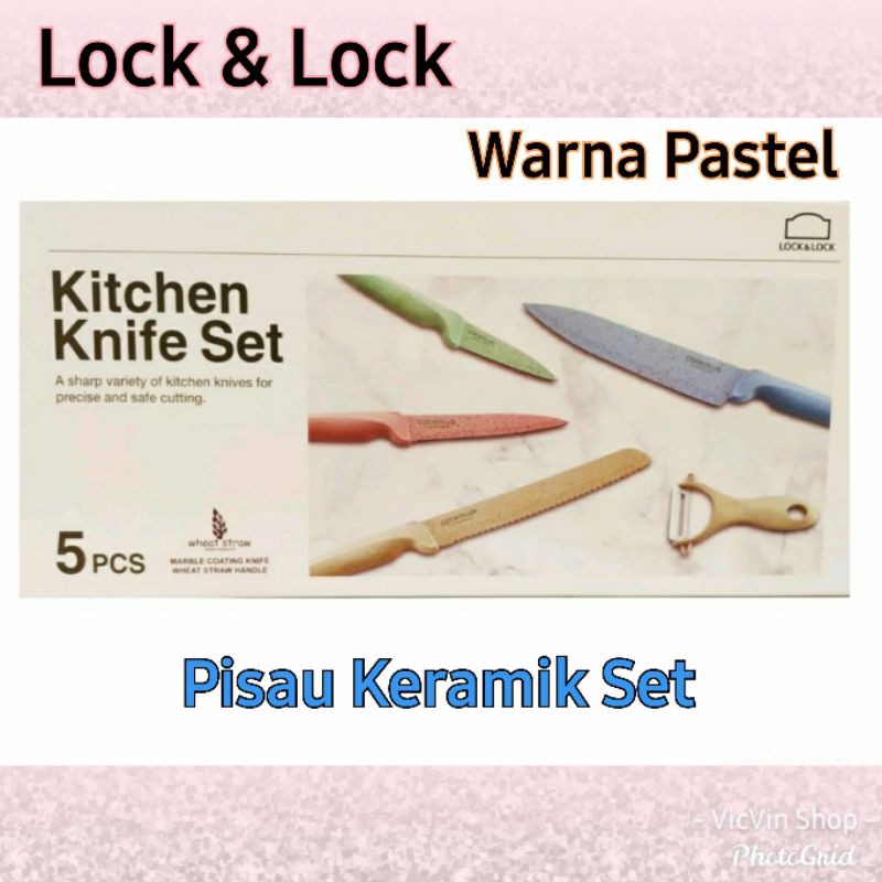Lock & Lock Kitchen Knife Set/ Pisau Keramik Set Lock & Lock