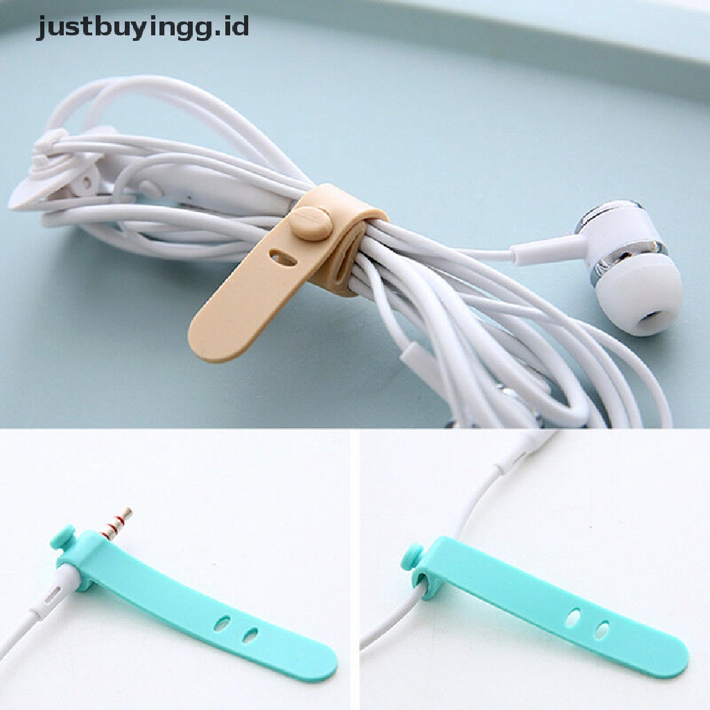 (Justbuyingg.Id) Strap Pengikat Kabel Data Bahan Silikon