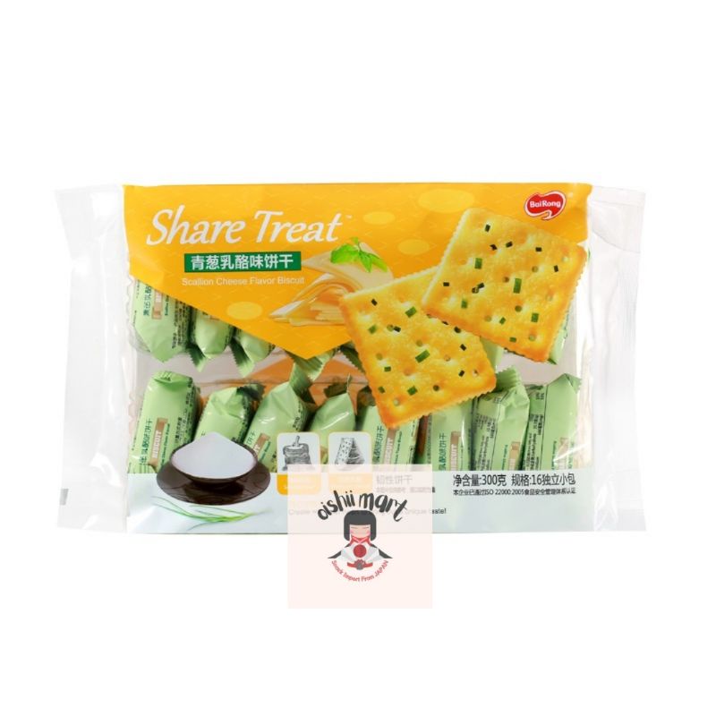 

Bairong Share Treat Scallion Cheese Flavor Biscuit / biskuit impor / camilan / biskuit / snack / cemilan / makanan impor