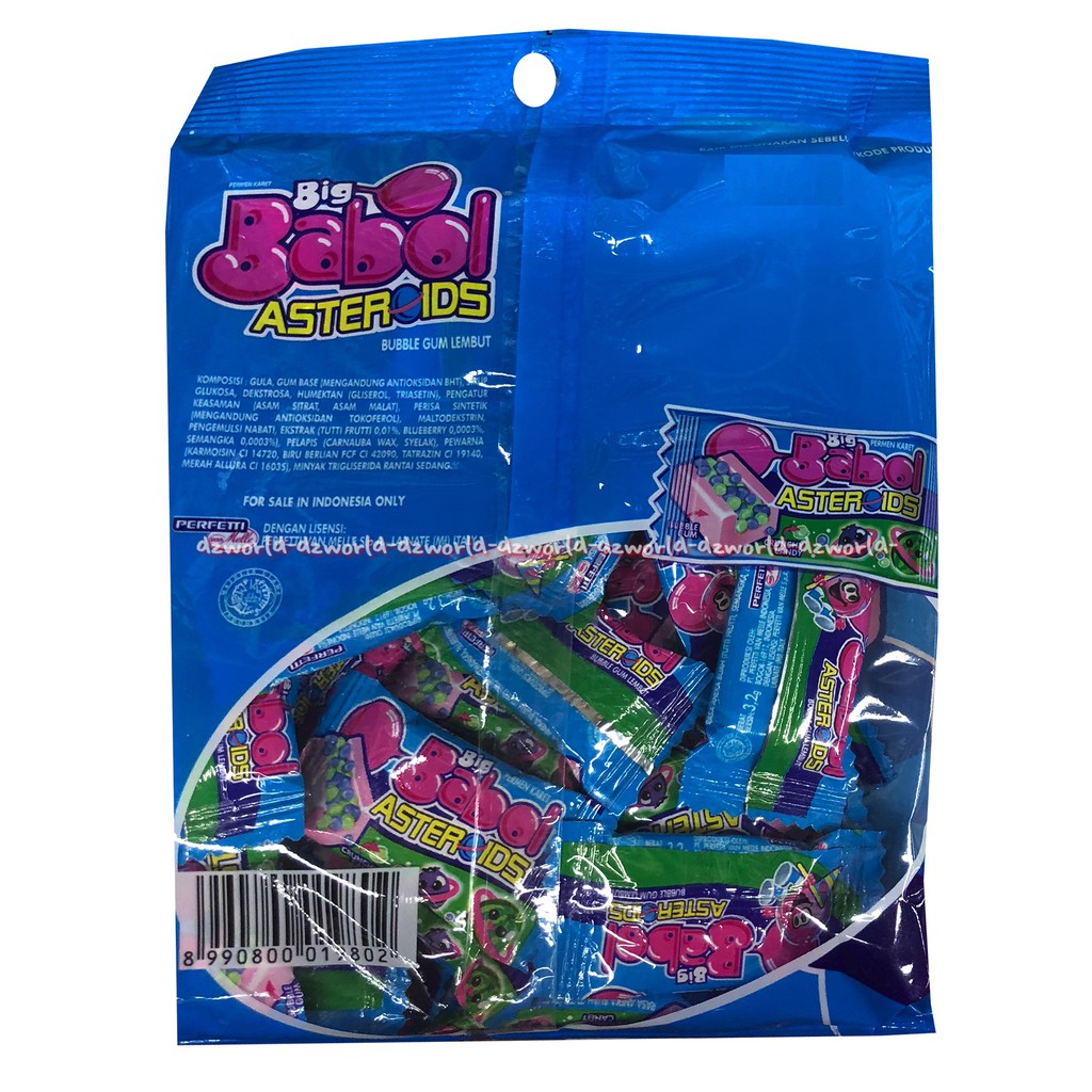 Big Babol Asteroid 108gr Bubble Gum Permen Karet Rasa Aneka Buah Bigbabol Babbol Bubel Gum