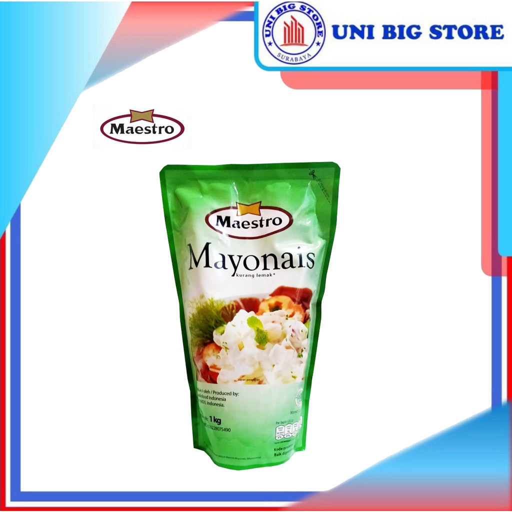 

MAESTRO Mayonnaise Mayo Original 1 Kg Mayonais Saos Mayones