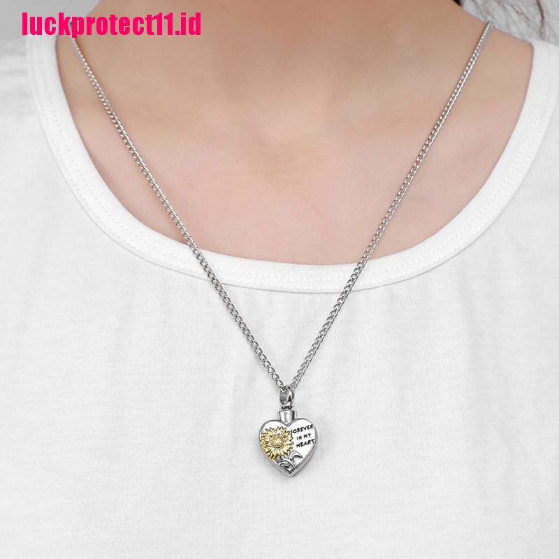 Kalung Rantai Choker Liontin Hati Bunga Matahari Untuk Wanita