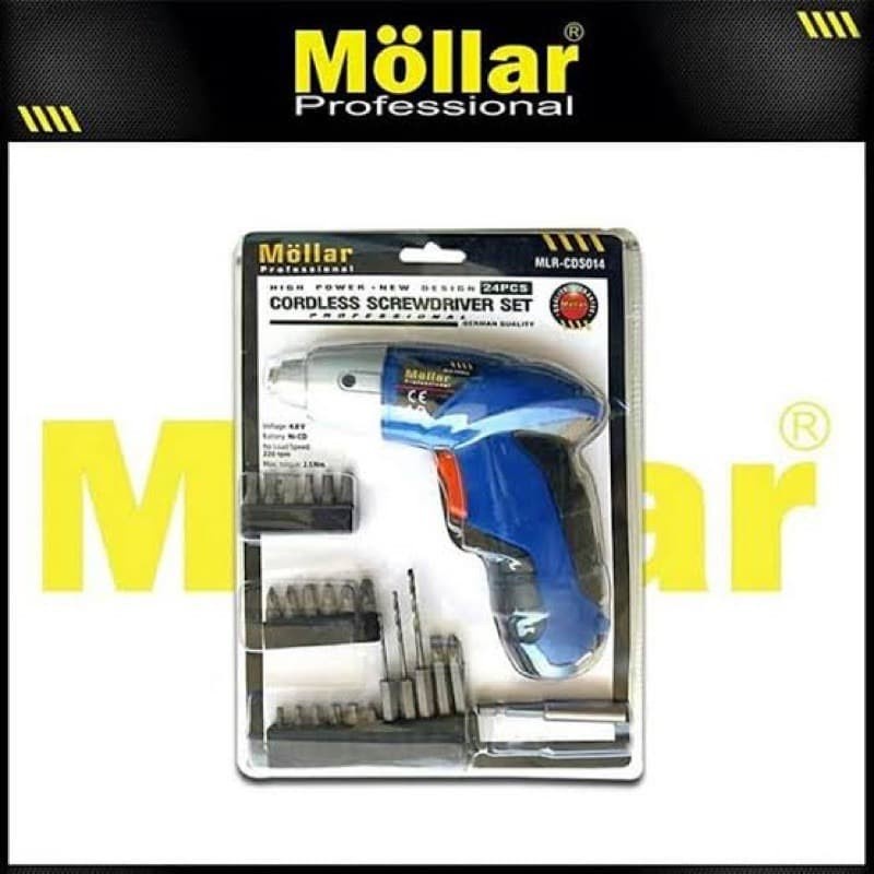 MESIN BOR BATERAI MOLLAR 4,8 V BOR CAS BOR CORDLESS BUKA SEKRUP