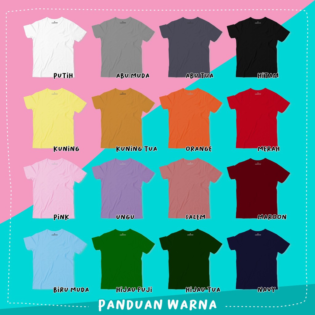 KAOS POLOS ANAK COTTON COMBED 30S [PREMIUM QUALITY] / COMBED REAKTIF 17 WRNA