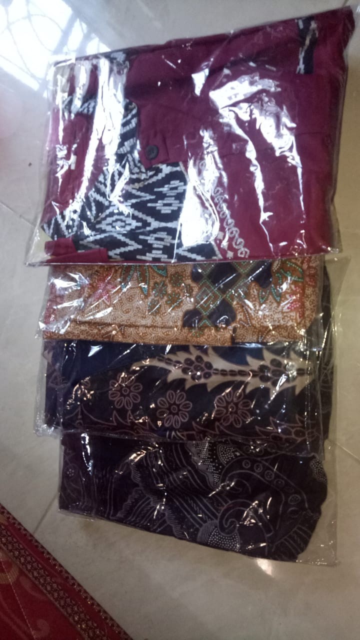Kemeja Batik Pria Lengan Pjg Size M L Xl Xxl Bswart Batik Hrb026 Kenongo Hem Panjang Padi