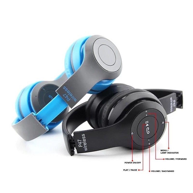 HEADSET P47 BANDO BLUETOOTH HANDSFREE EARPHONE HEADPHONE HF P47 BANDO BLUTUT