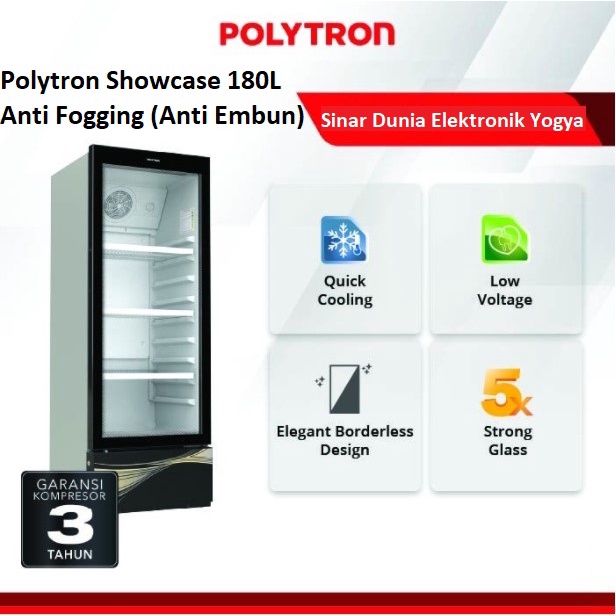 Polytron Showcase 180 Liter Lemari Pendingin Minuman SCN 187 Cooler