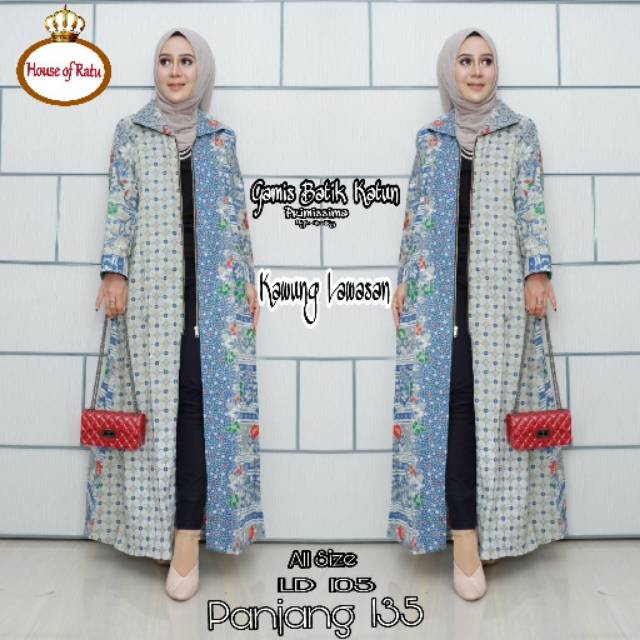 Outer Batik Kawung Lawasan Cardi Batik Kawung Lawasan Dress Batik