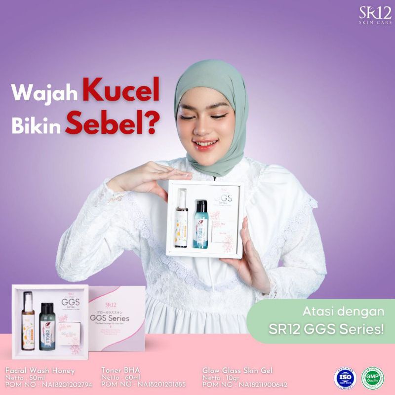 GLOW GLASS SKIN SERIES SR12 / GGS SR12 / PAKET GLOWING BPOM / PAKET SKINCARE