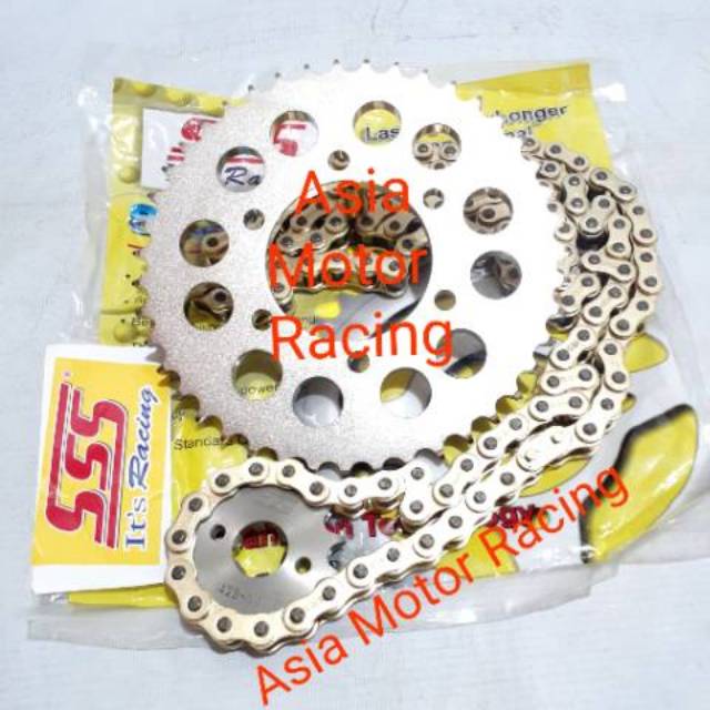 Gir Set SSS Vixion Vixion Nvl Vixion New Rantai Gold Fukukawa 428 - Gear Set Sss Rantai Japan