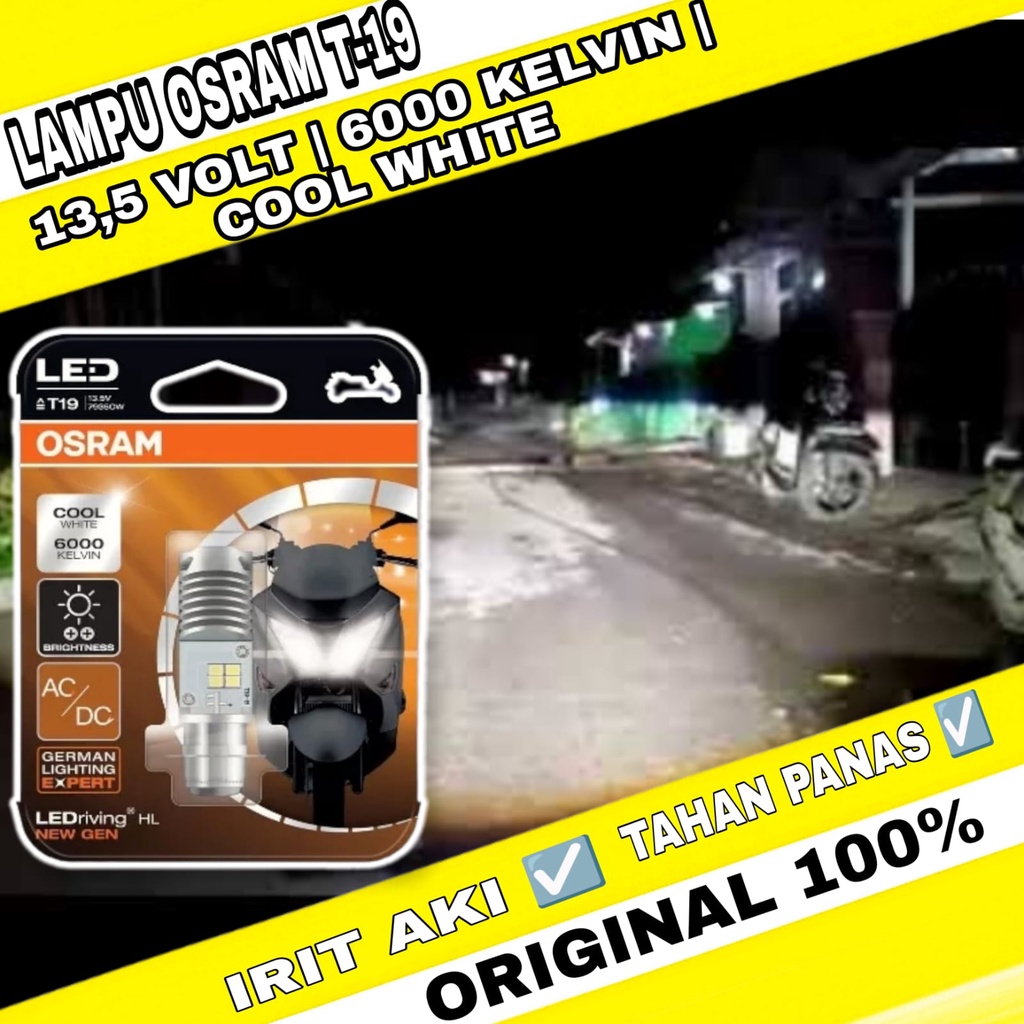 G2B1M OSRAM LAMPU UTAMA MOTOR LED T19 H6 M5 K1 NEW GEN PUTIH COOL WHITE 7935