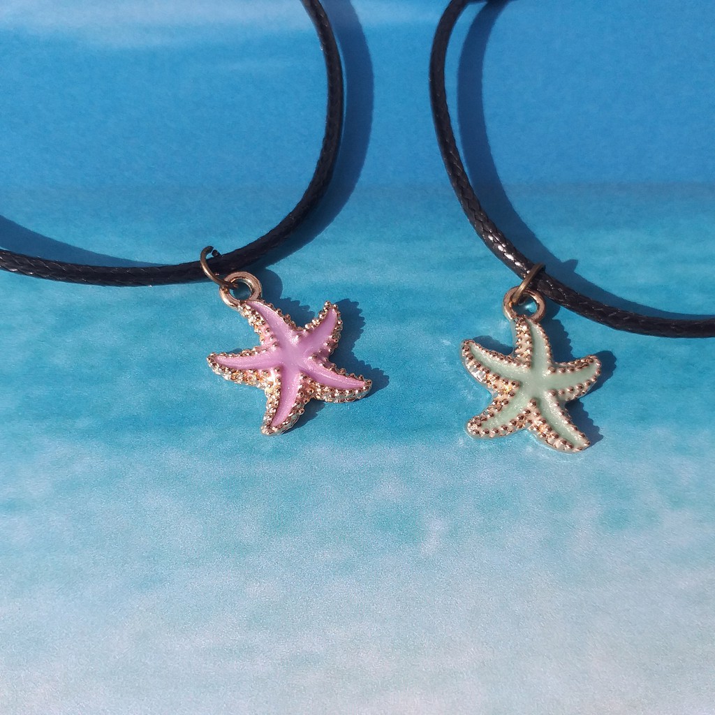 Gelang Tali Lucu Bintang laut Bahan Kulit Korea &amp; Satin accessories Fashion Charm Sea Star vintage