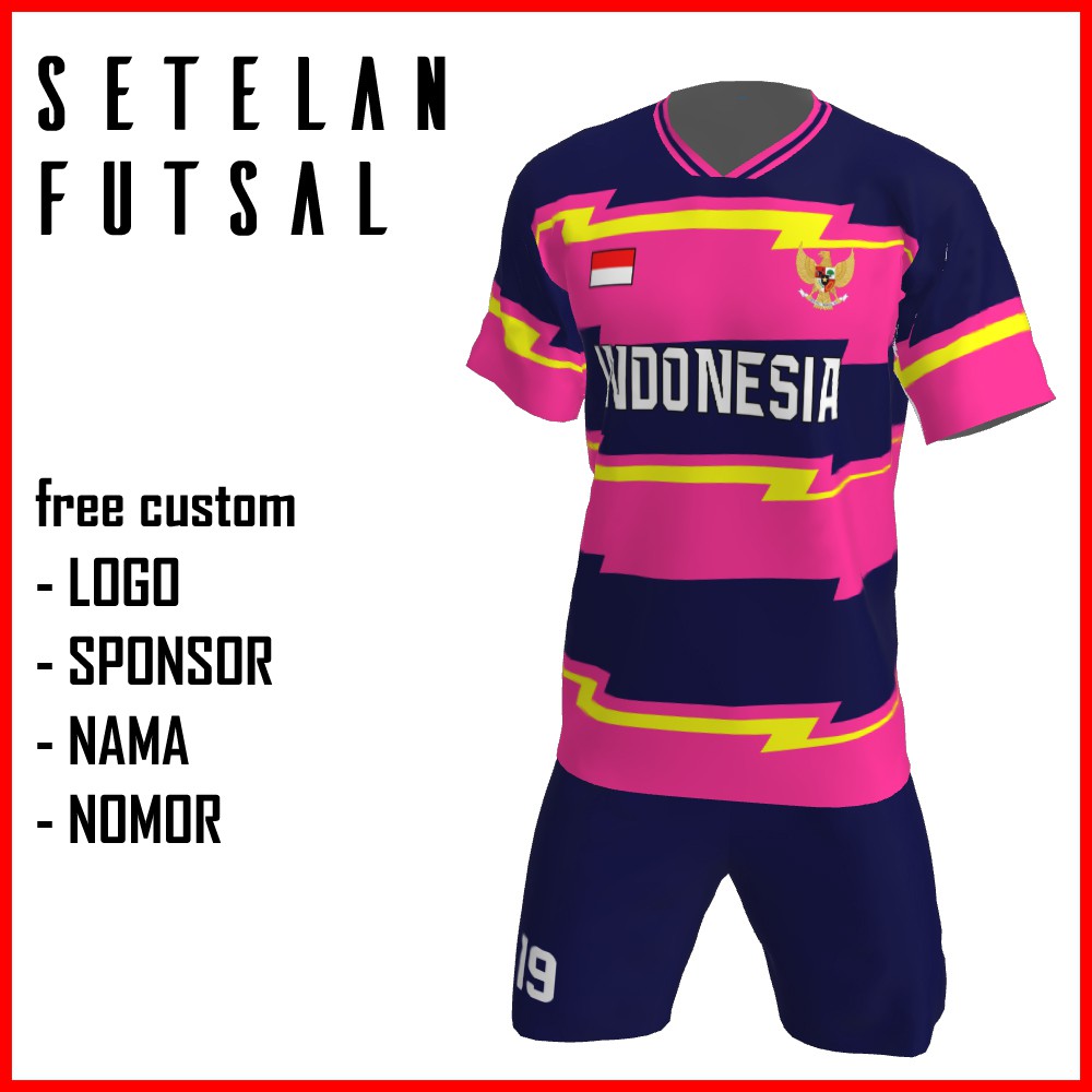 Bikin Jersey Futsal Custom Printing , Baju Kaos Jersey Setelan