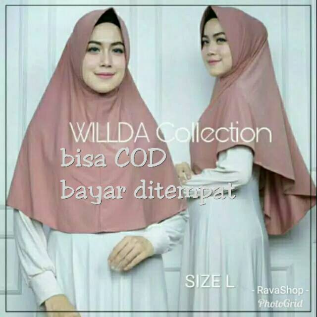 size L ZAHRA ANTEM WILLDA COLLECTION JILBAB KHIMAR KERUDUNG BERGO wilda