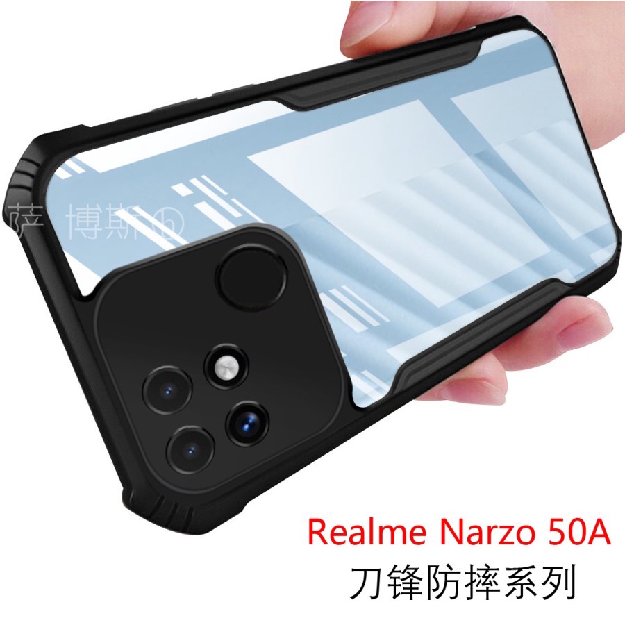 Case Realme Narzo 50A 2021 Armor Fusion Transparent Premium Casing