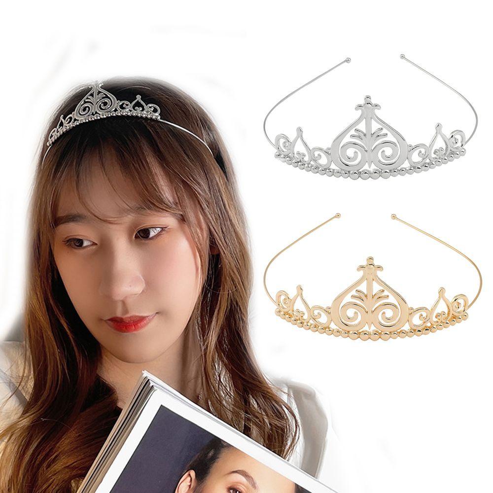 Agustina Women Hair Hoop Untuk Anak Hiasan Kepala Jantung Pernikahan Head Wrap Metal Baroque Hairbands