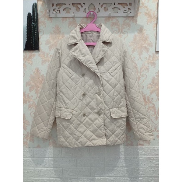 jaket coat cewek by uniqlo original second jaket drakor bekas