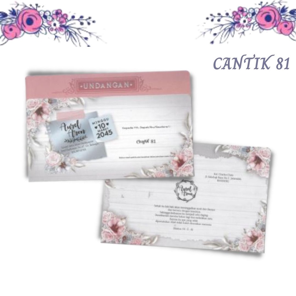 Blangko Undangan Pernikahan CANTIK 81