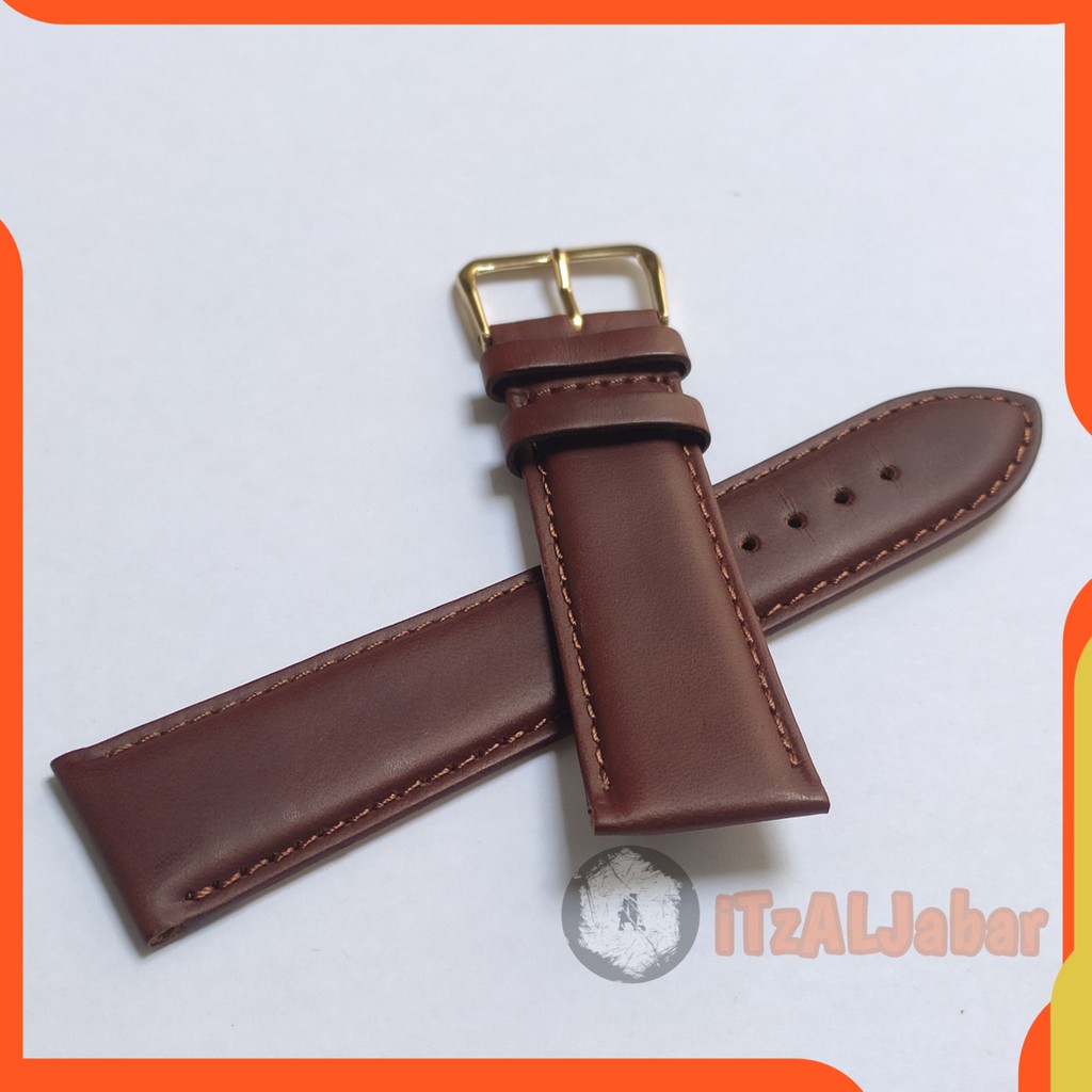 Tali jam tangan Kulit Leather strap 20mm 22mm 24mm Coklat tua GT