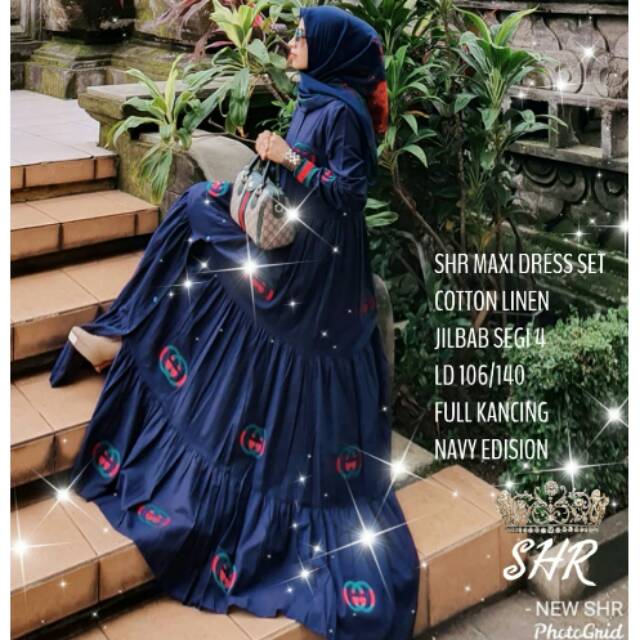 Dress Set hijab segi Ori SHR IMPORT