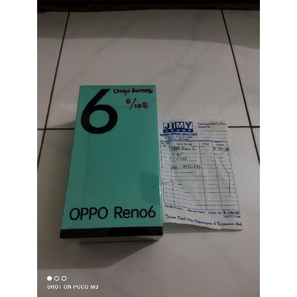oppo reno 6 8/128 garansi resmi