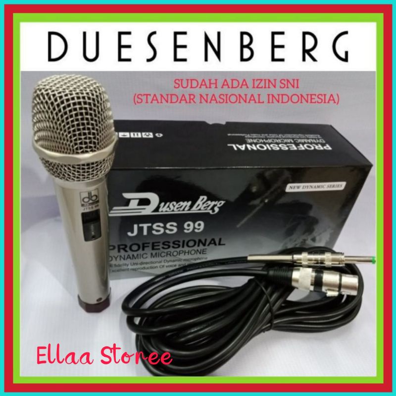 PROMO MIC KABEL DUSENBERG JTS 99 MIC BUAT PIDATO,MC,KARAOKE,MIC SNI