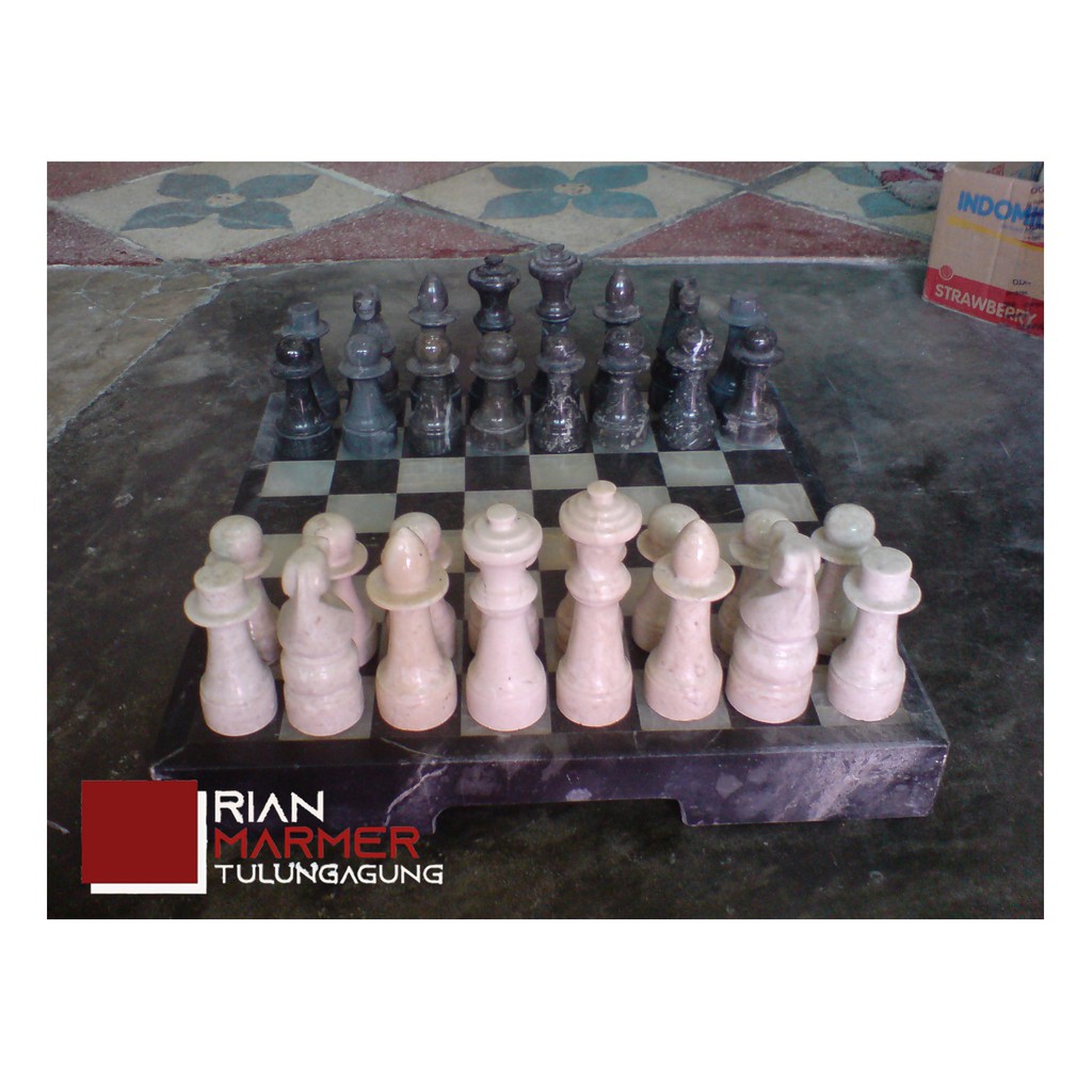 Papan+Bidak Catur Marmer+ongkir area jawa