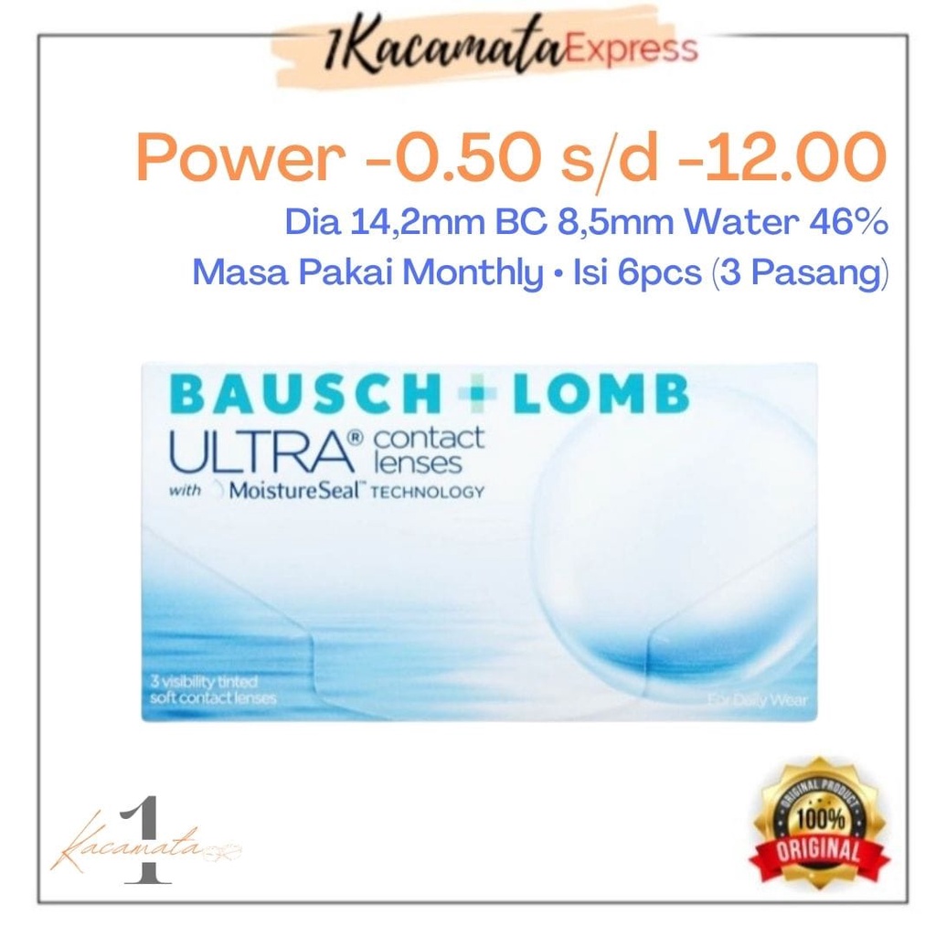 bausch and lomb ultra softlens bening bulanan silicone hydrogel