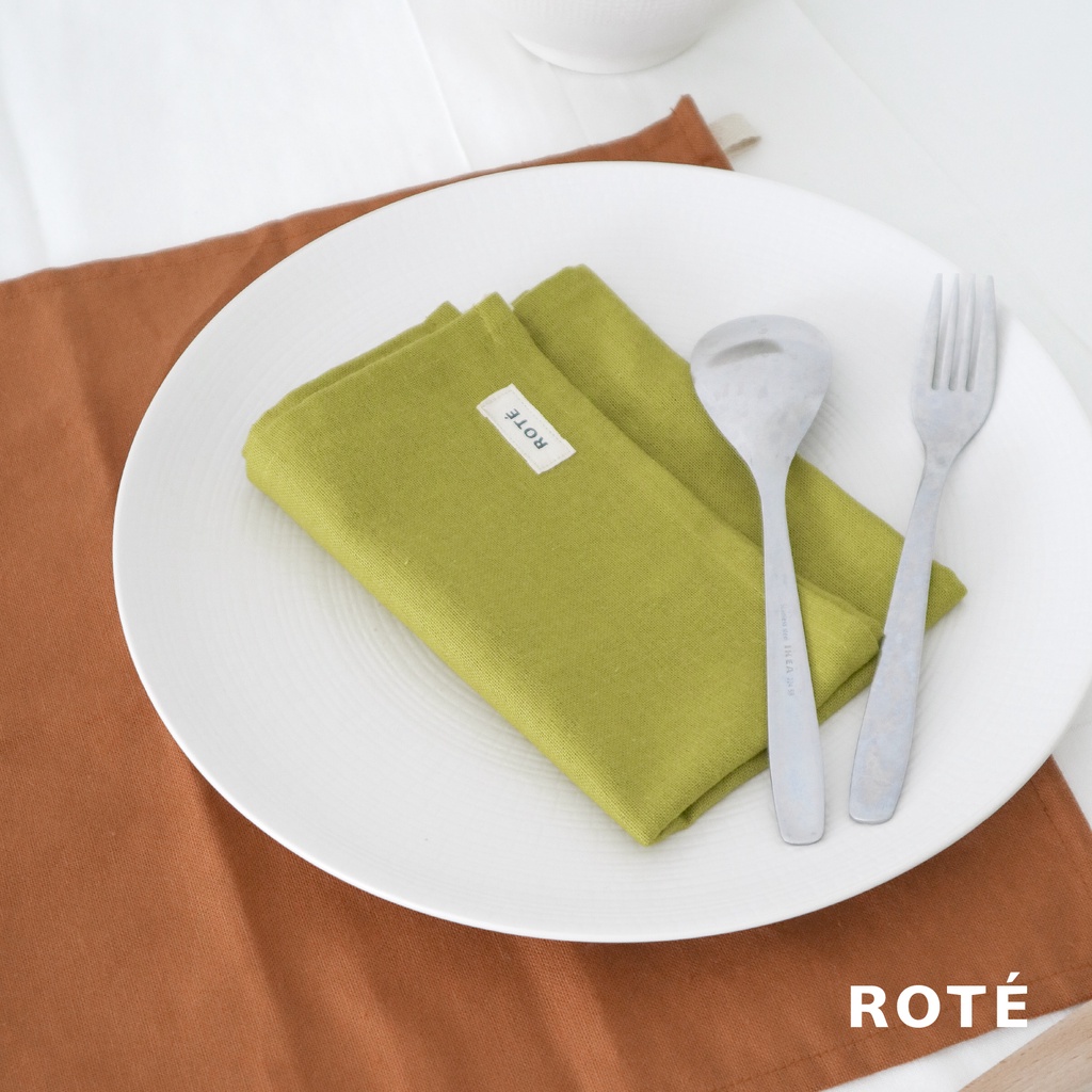 Napkin aesthetic korea Linen napkin serbet makan napkin hotel serbet aesthetic alas foto - ROTE